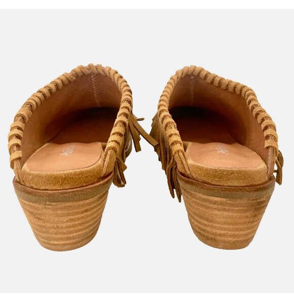 NEW! ANTELOPE DABNEY MULES SUEDE FRINGE BOOTS TAN TAUPE SHOES WOMENS 40 9 9.5 - Picture 12 of 16